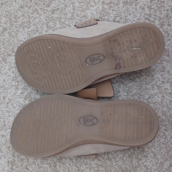 SOFFT Clog Mule Billie Slip On Slide Cashmere Suede Brown Leather Womens 6 124 - Picture 5 of 5